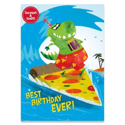 Peaceable Kingdom Birthday Card Scratch & Sniff Xtreme Pizza