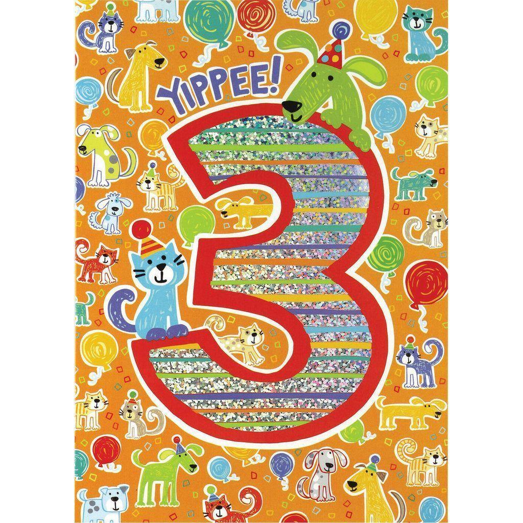 Peaceable Kingdom Birthday Card Age 3