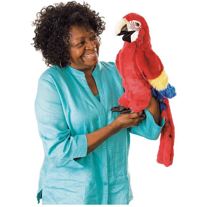 Folkmanis Scarlet Macaw Puppet 2362 parrot canada ontario