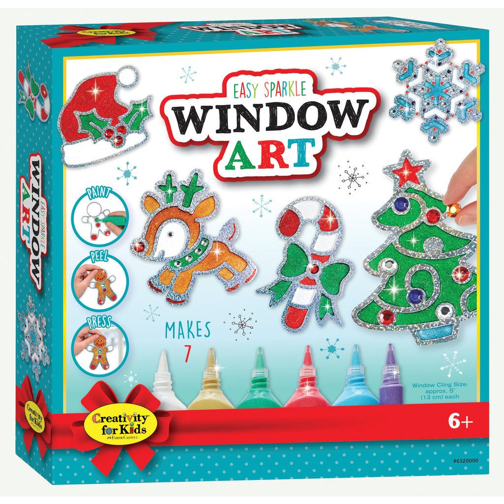 Creativity for Kids Holiday Easy Sparkle Window Art canada ontario
