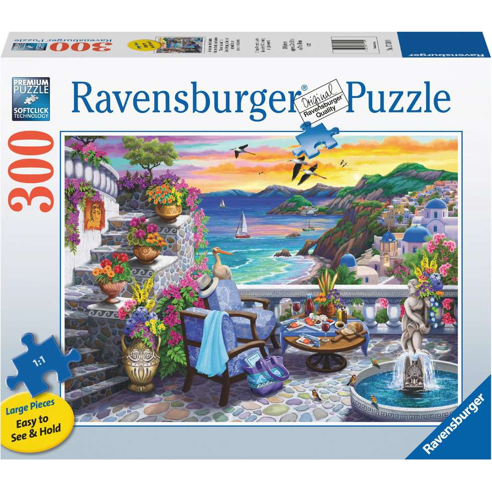 Ravensburger 300 Piece Puzzle Large Format Santorini Sunset 17130