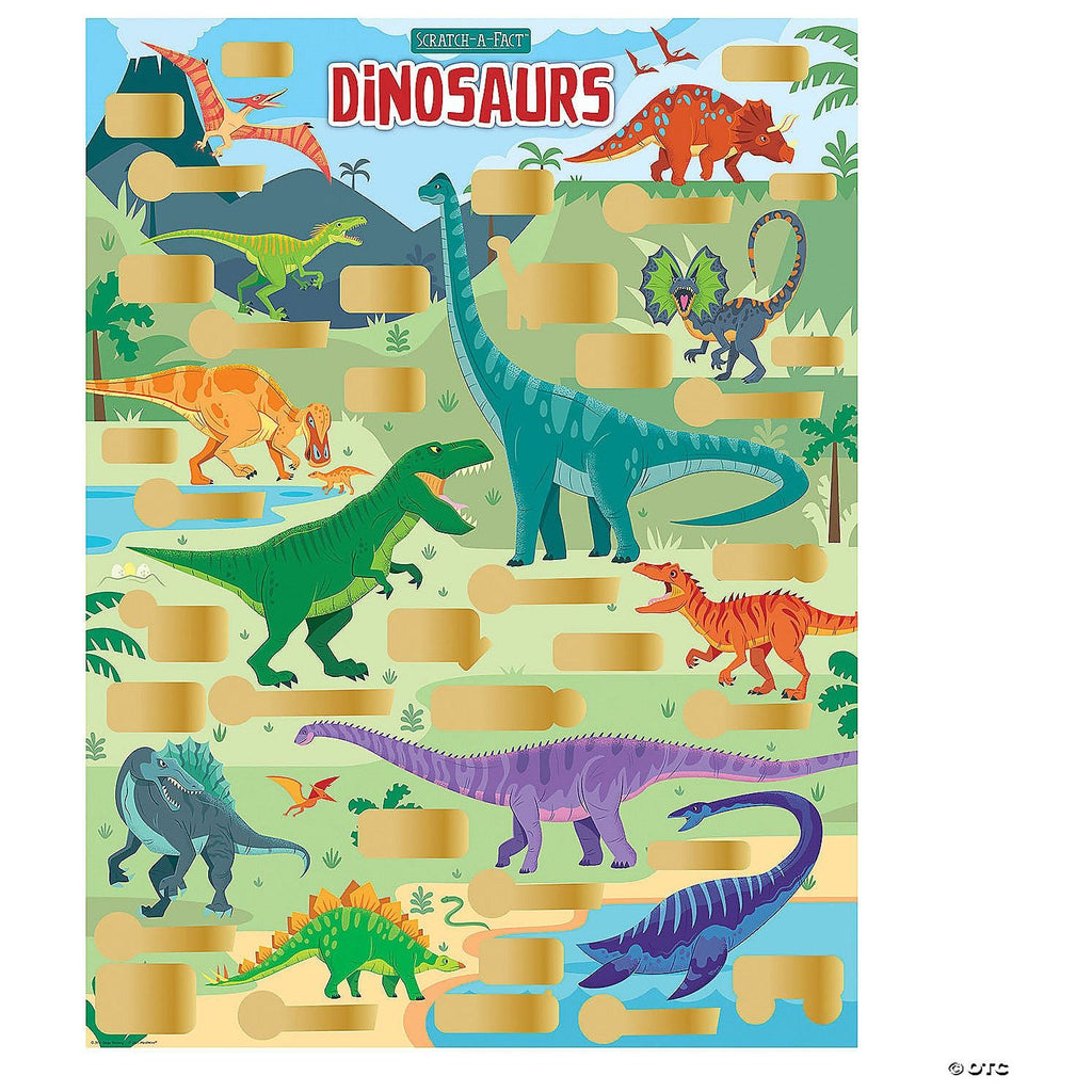 Peaceable Kingdom Scratch Off Poster: Dinosaurs