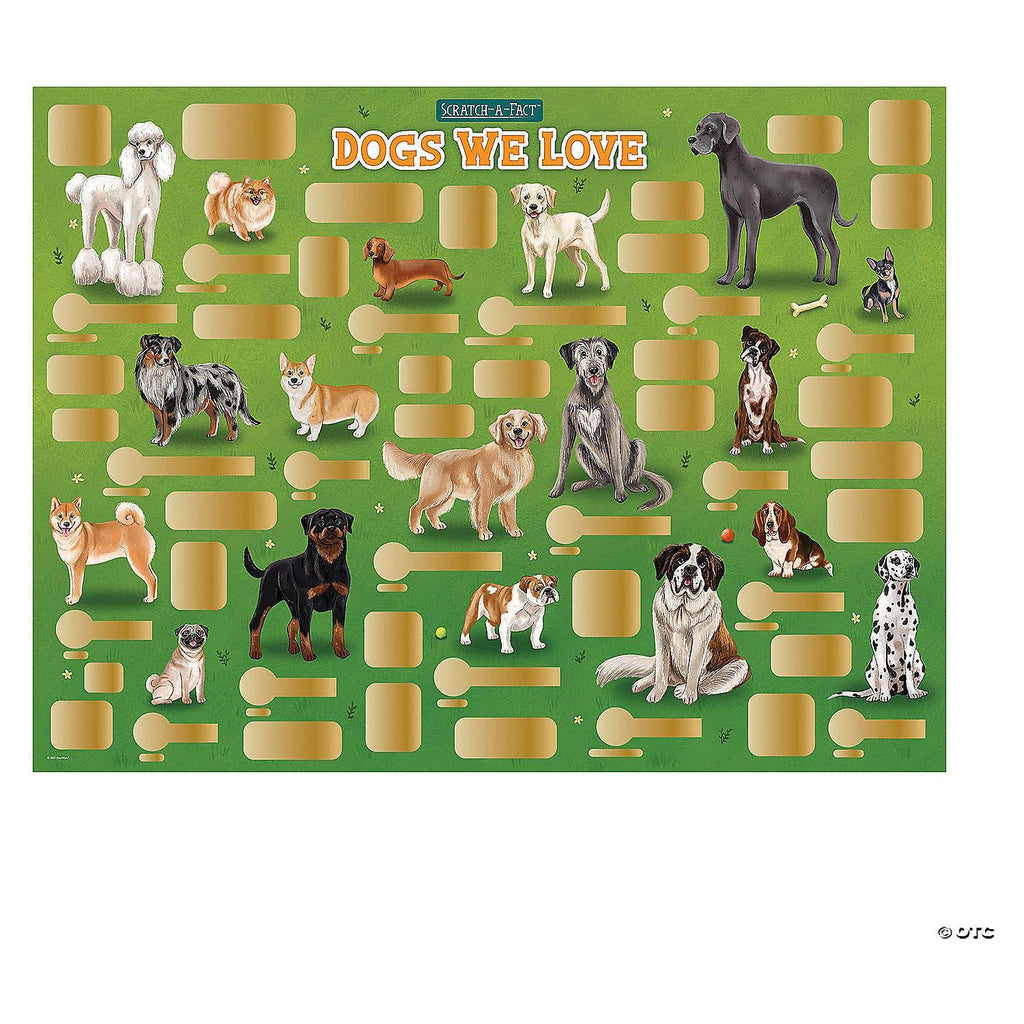 Peaceable Kingdom Scratch Off Poster: Dogs We Love
