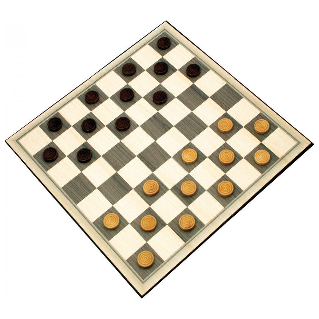 Basic Classic Checkers Classic Games Wooden Checkers – The Rocking Horse Toys