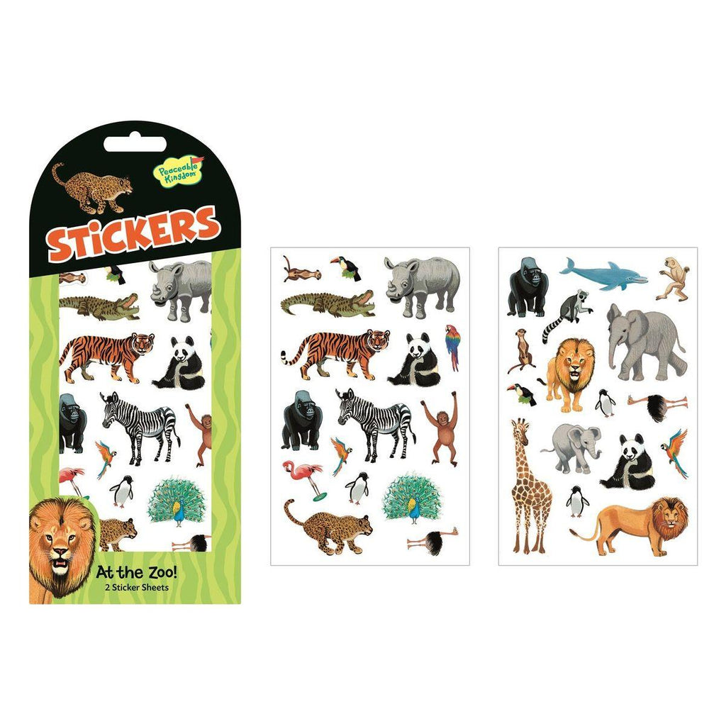 Peaceable Kingdom Stickers Zoo Animals