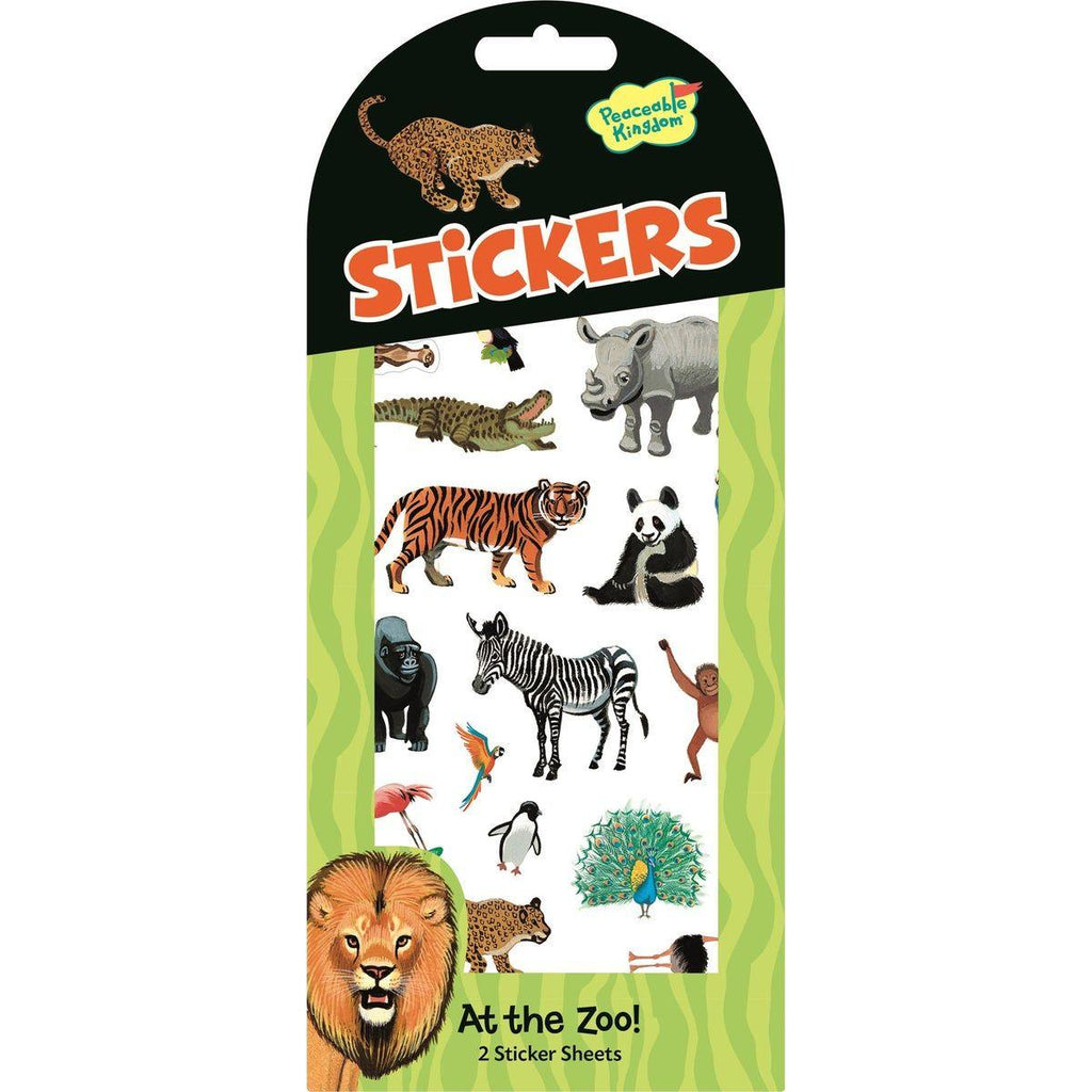 Peaceable Kingdom Stickers Zoo Animals