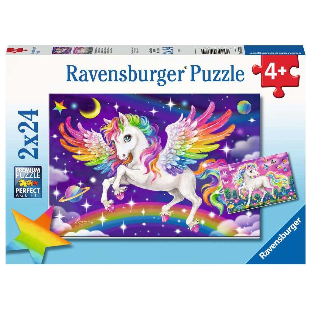 Ravensburger 2 x 24 Piece Puzzle Unicorn and Pegasus – The Rocking Horse  Toys