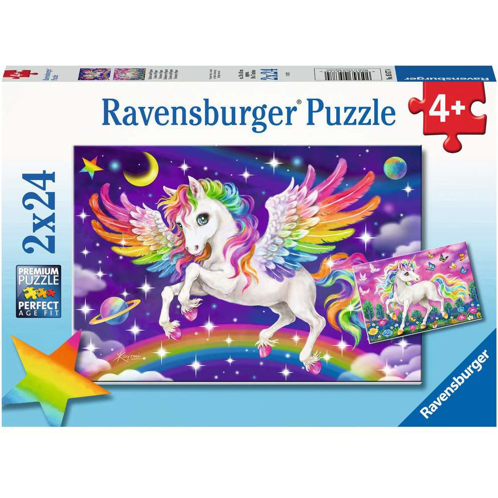 Ravensburger 2x24 Piece Puzzle Unicorn and Pegasus