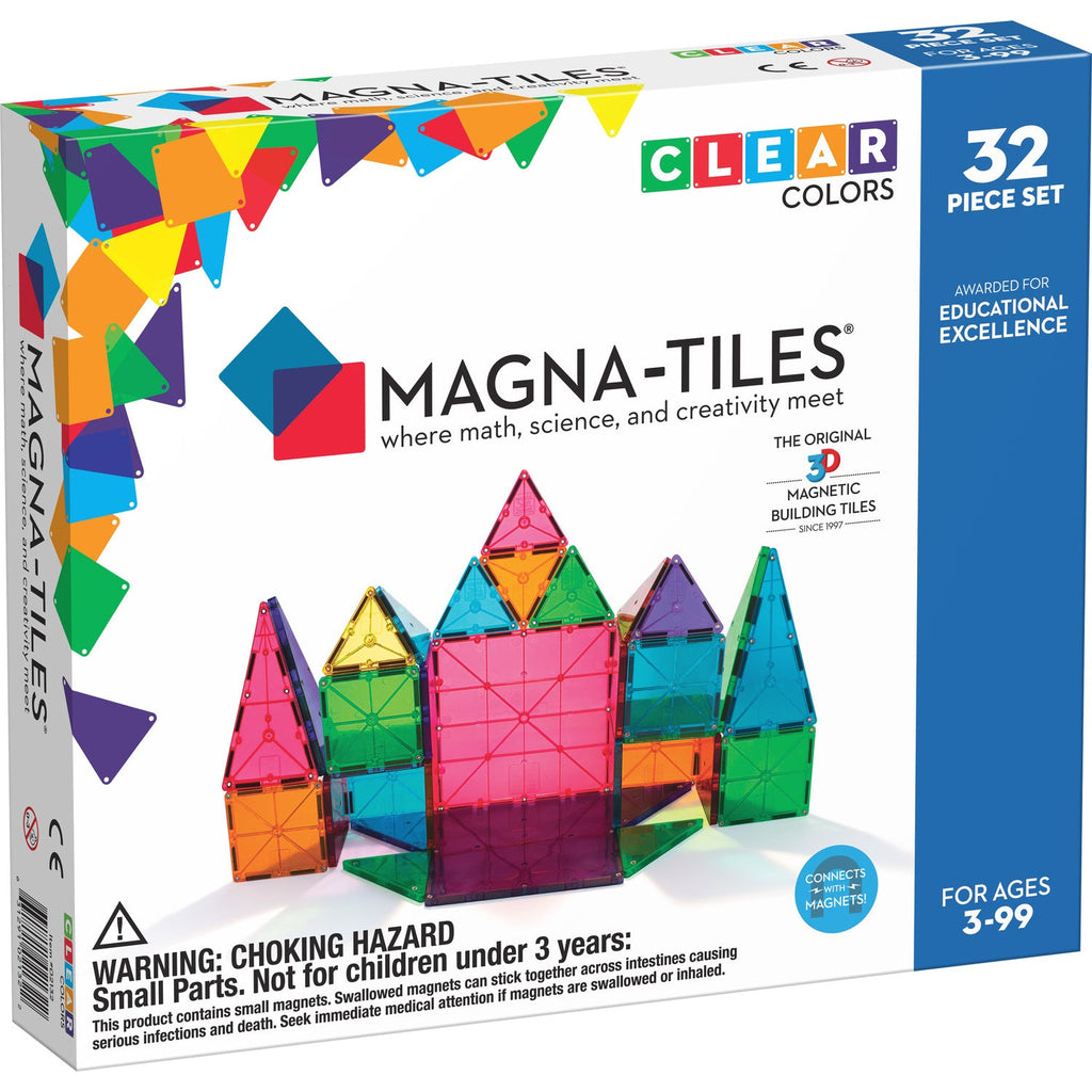 Magna-Tiles Clear Colours 32 Piece Set
